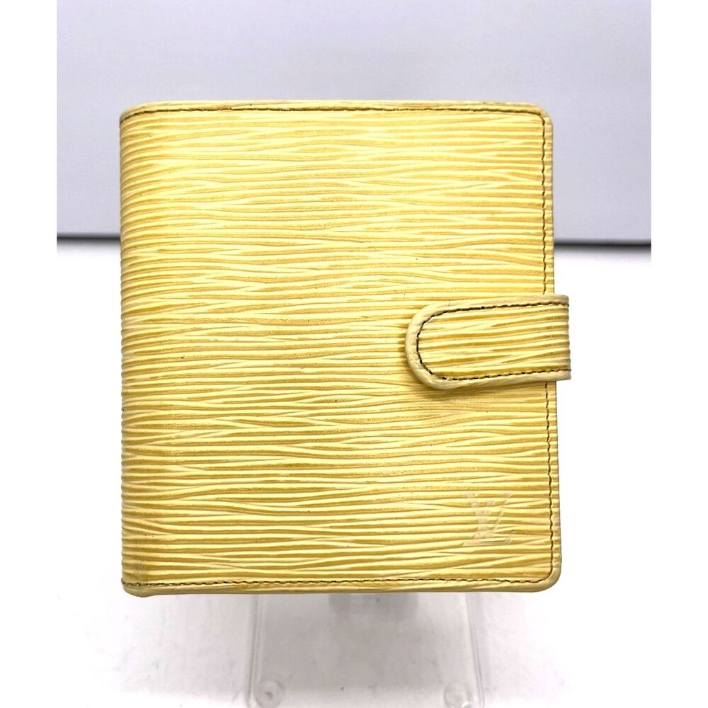 Louis Vuitton Epi Leather Porte Billes Compact Wallet Cream Yellow France Made